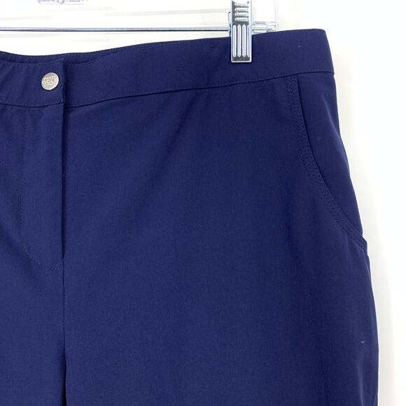 SOLD Chicos Zenergy Golf Cropped Pants Womens Size 2 US 12 Navy Blue Straight - Picture 4 of 6